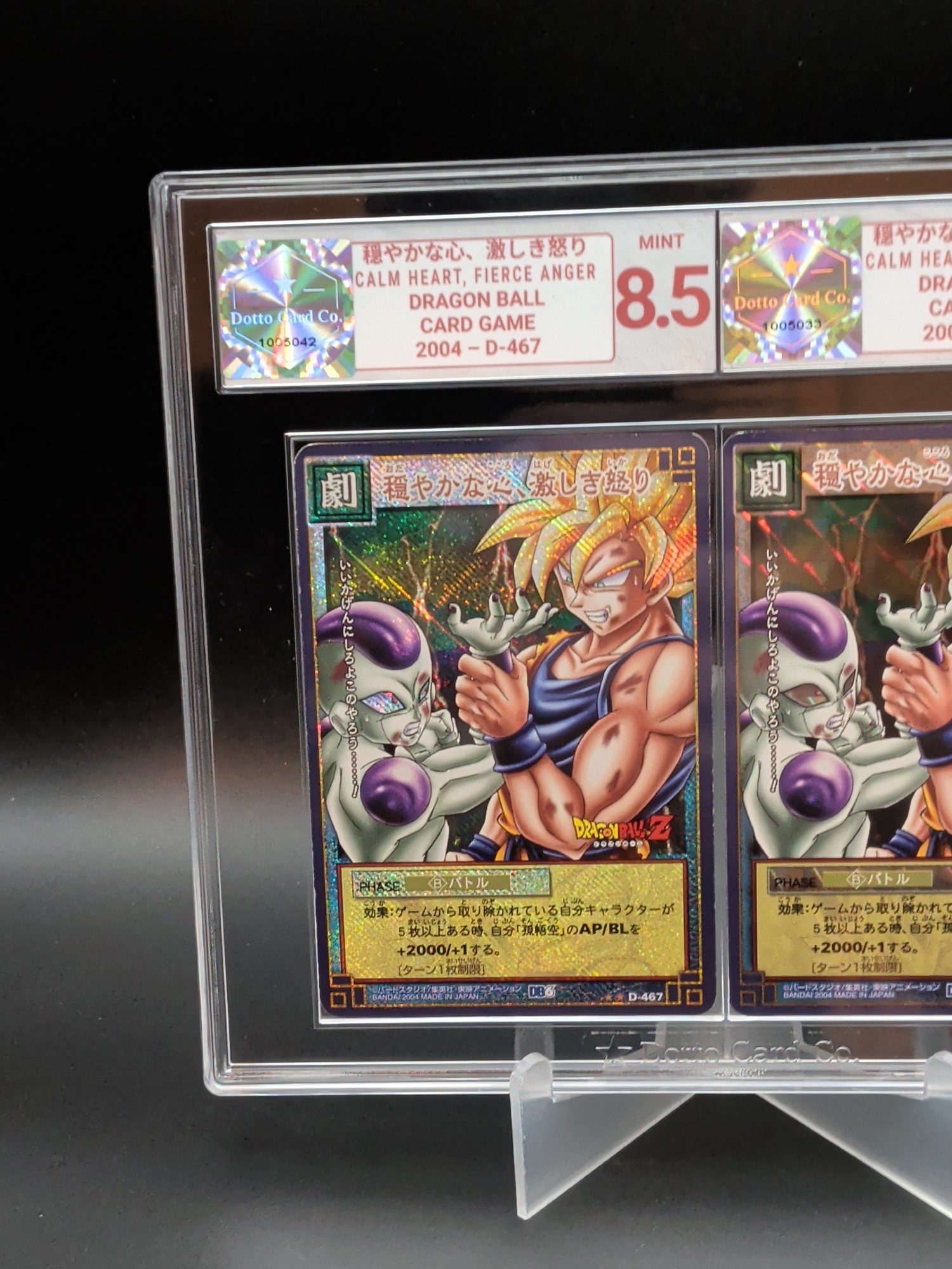 穏やかな心、激しき怒り - Calm Heart, Fierce Anger (Goku & Frieza) - D-467 - 2004 — front of slab
