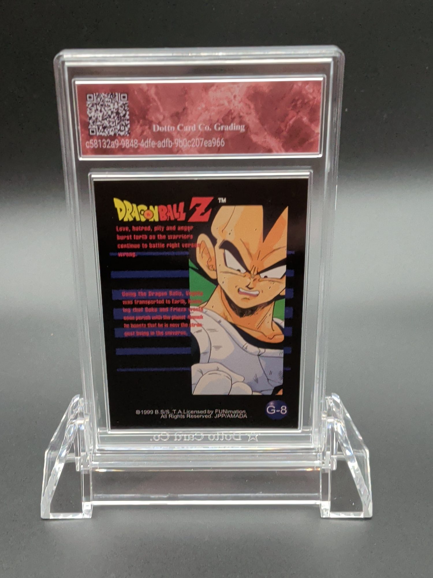 Vegeta - G-8 - 1999 — back of slab