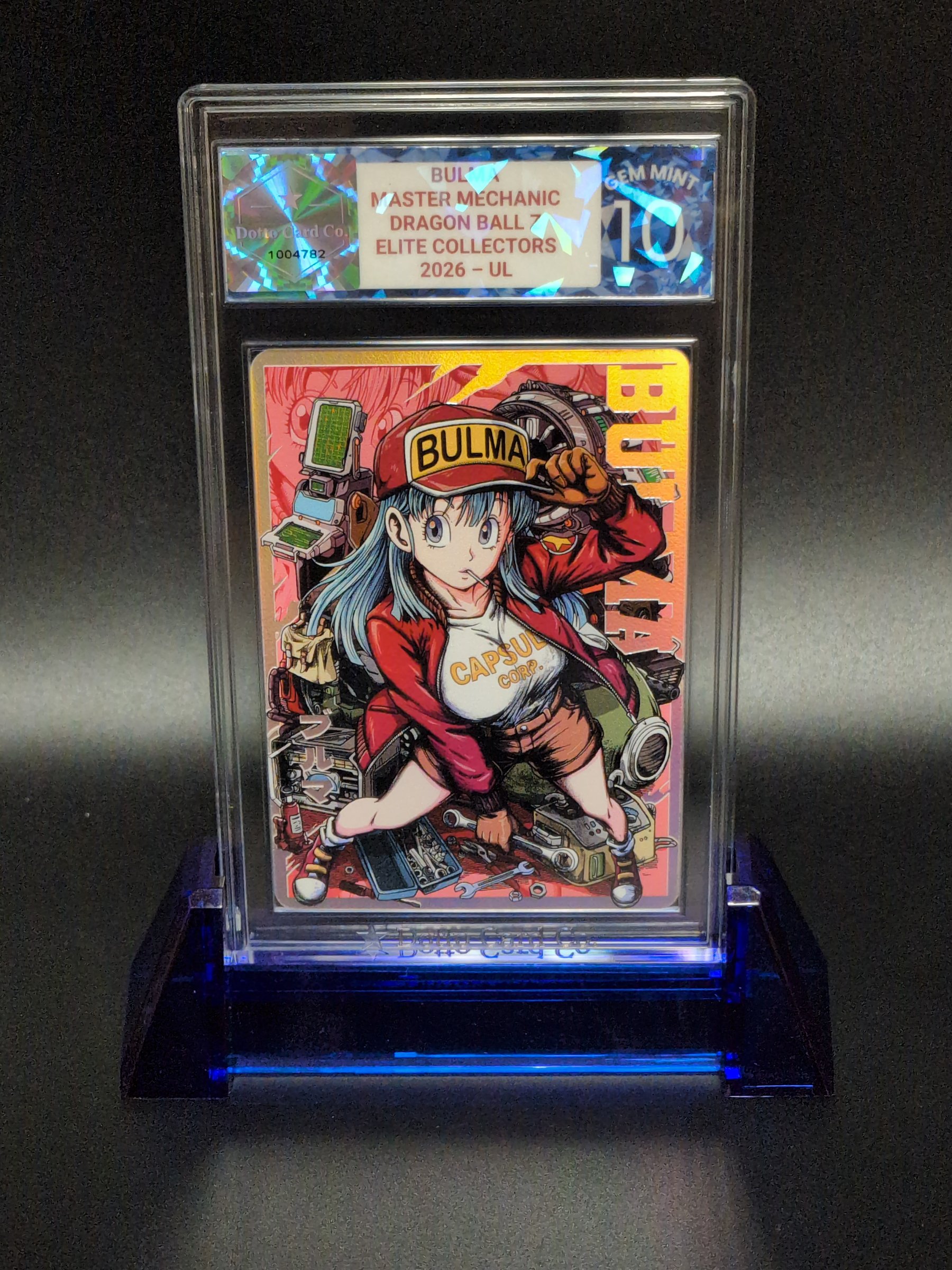 Bulma - Master Mechanic - 2026 — front of slab