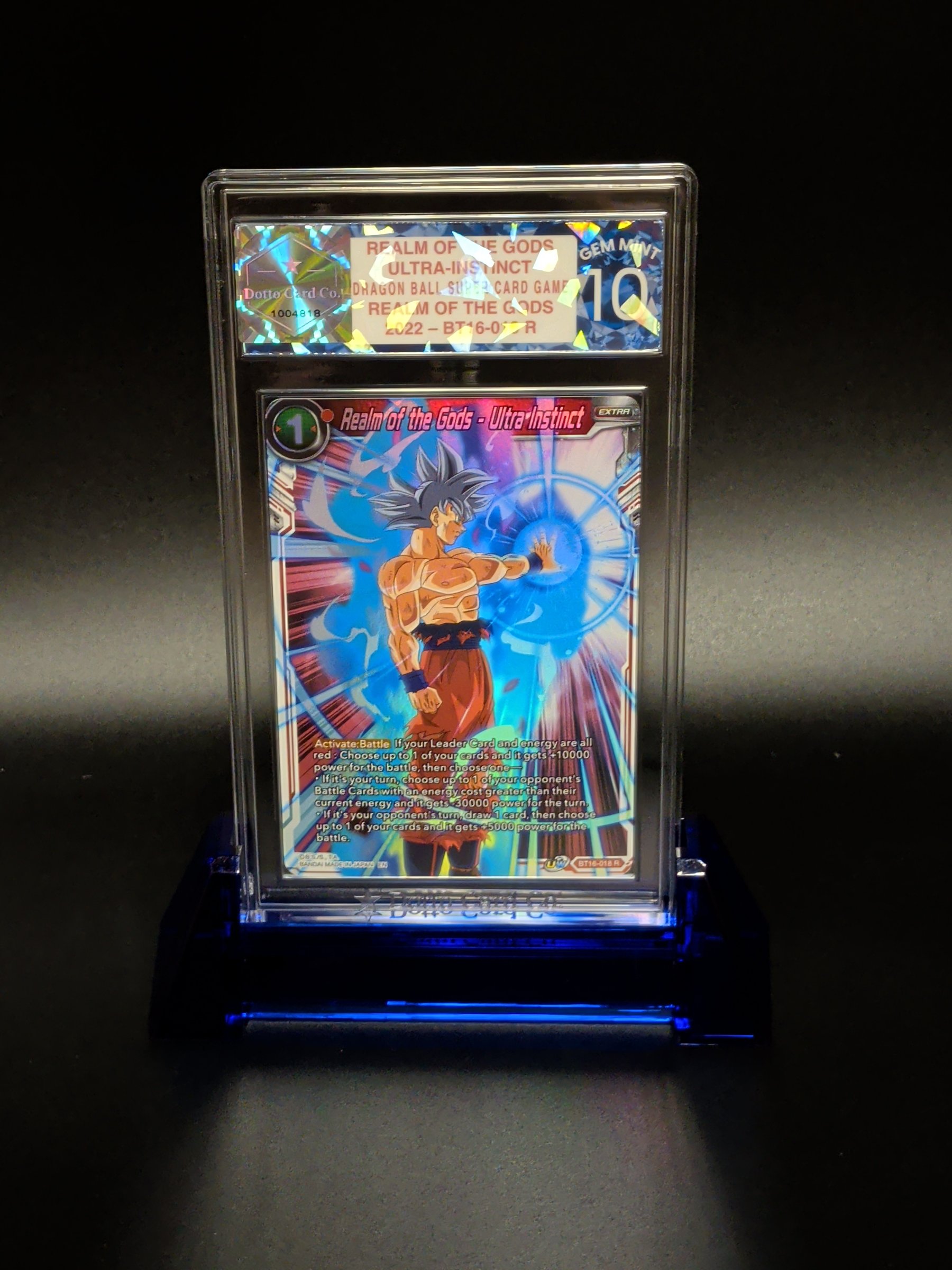 Realm of the Gods - Ultra-Instinct - BT16-018 R - 2022 — front of slab